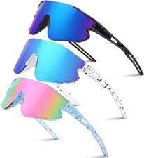Kids Baseball Sunglasses for Boys Girls Youth Softball Cycling Sports Sunglasses