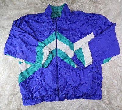 Vintage Sports Club Mens (L) Lining Windbreaker Double Pockets