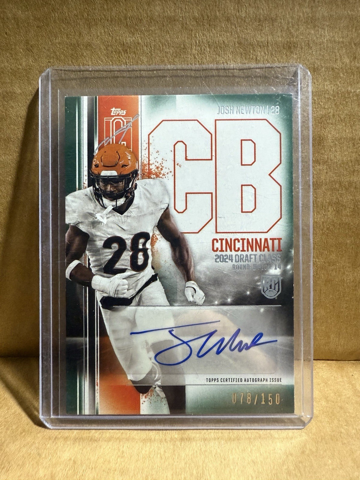 Josh Newton Topps Signature Class Rookie Class Autograph Variation #RCAJN Green