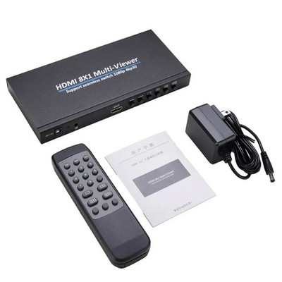 1080P 4K HDMI 8X1 Multi-Viewer 8 IN 1 Out Multi Screen Splitter HDMI Switcher