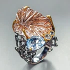 Vintage ring 28 ct+ Natural Ametrine Ring 925 Sterling Silver Size 8 /R467510