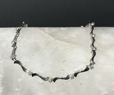 10k White Gold Diamond Tennis Bracelet 7"