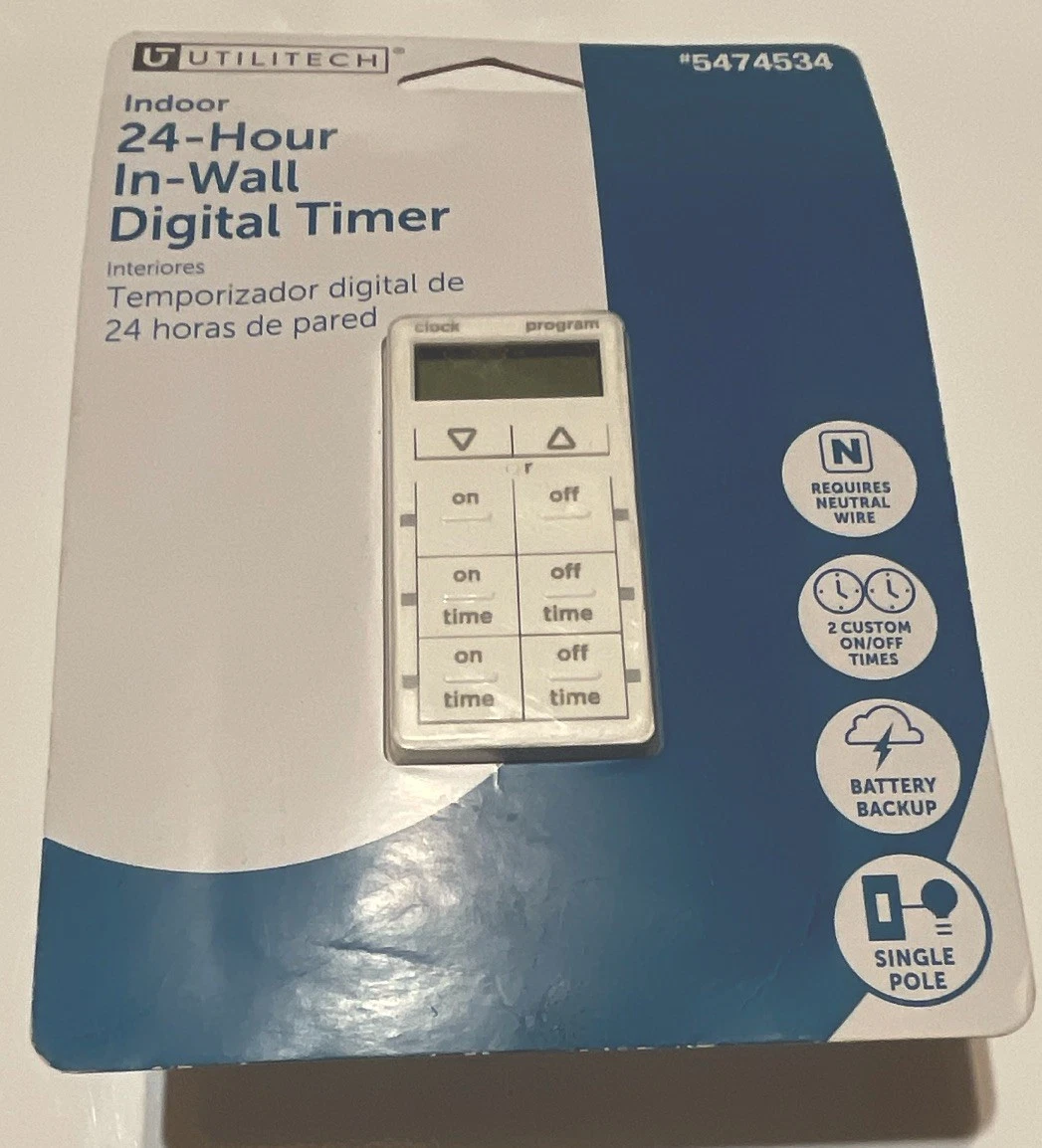 Utilitech 24-Hour In-Wall Digital Timer