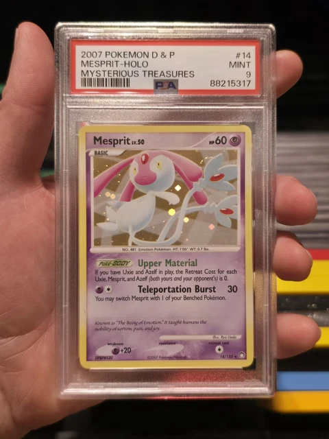 2007 MESPRIT Pokemon Card #14 Diamond & Pearl Mysterious Treasures Holo PSA 9