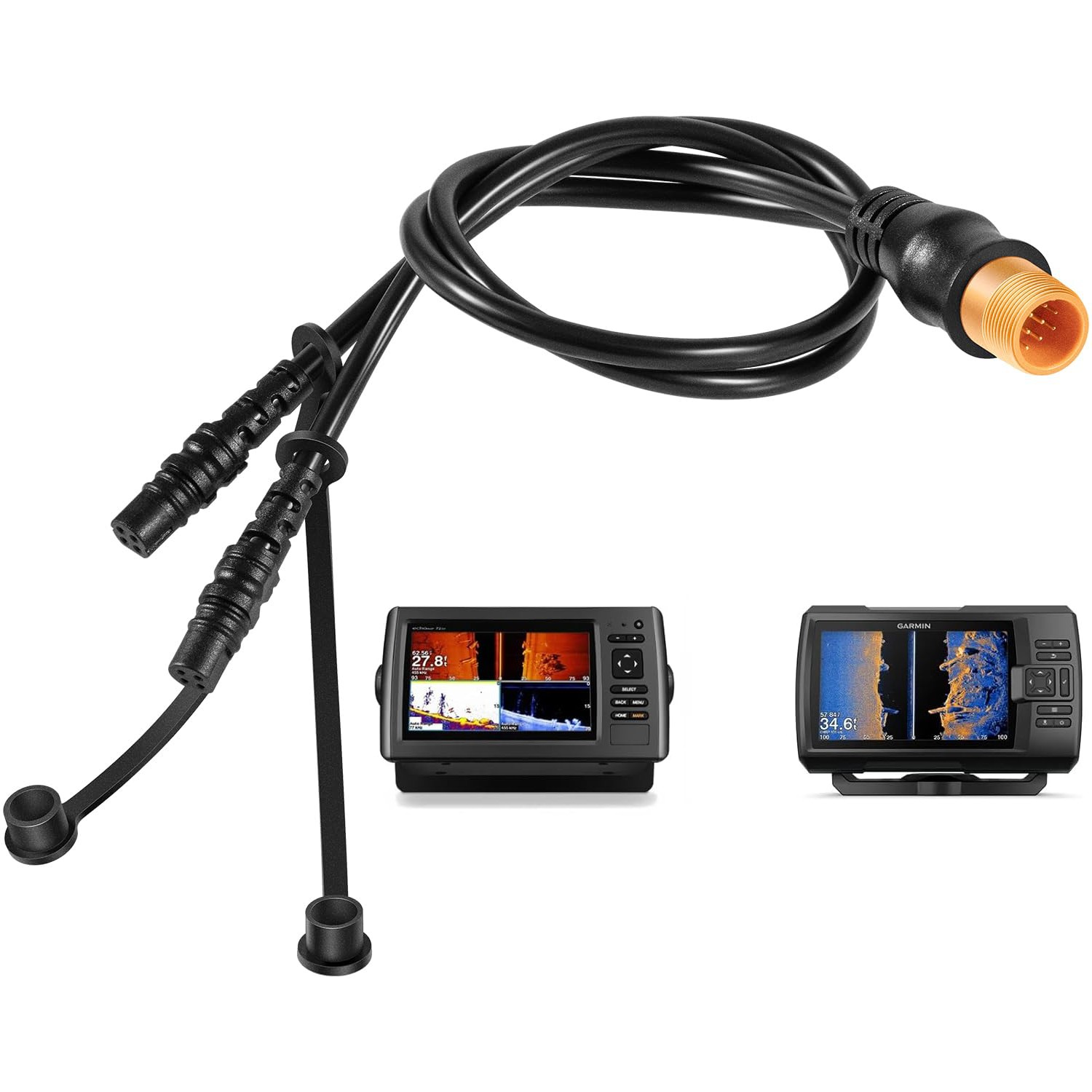 010-12234-05 Transducer Adapter Y-Cable 12-Pin to Dual 4-Pin for Garmin ...