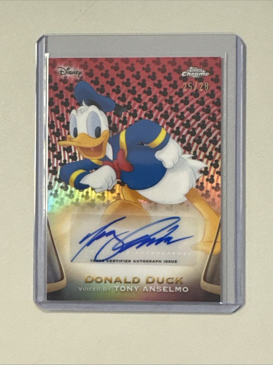 Disney Donald Duck Photograph トニーアンセルモ 2025 Topps Chrome Disney Donald Duck Tony Anselmo Mickey Mouse