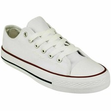 WOMENS SHOES LADIES LACE UP PLIMSOLLS PUMPS SNEAKERS TRAINERS SKATERS PLIMSOLES