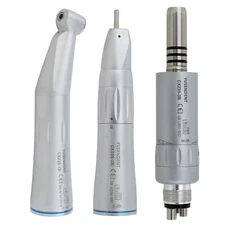 COXO Dental Contra Angle Straight Handpiece Slow Low Speed Air Motor 4 Hole NSK