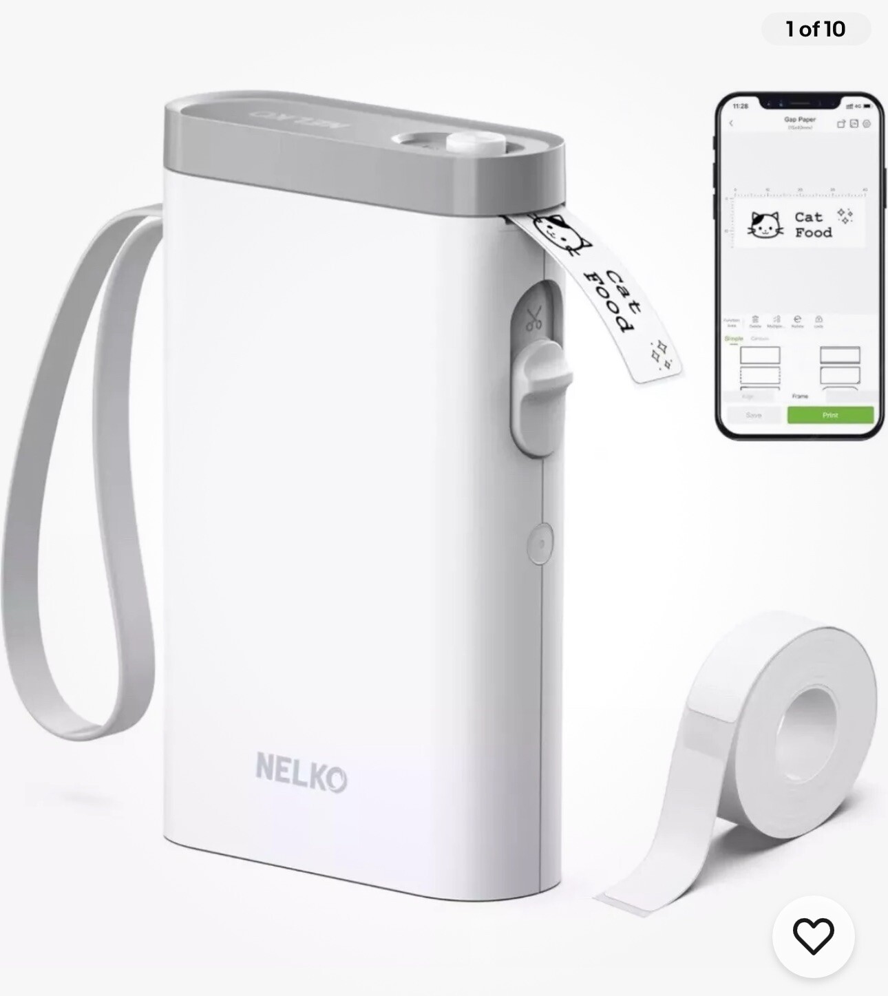 Nelko P21 Bluetooth Mini Wireless Label Maker with Tape-image