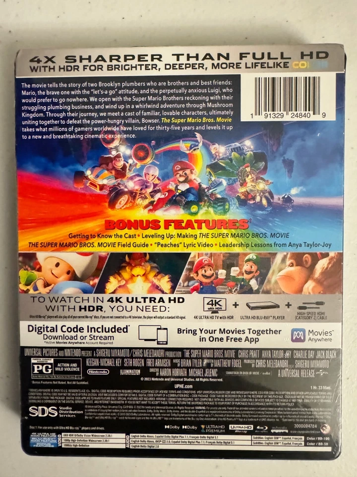 The Super Mario Bros Movie - 4K Ultra HD + Blu-ray + Digital Code SteelBook - Image 2 of 2