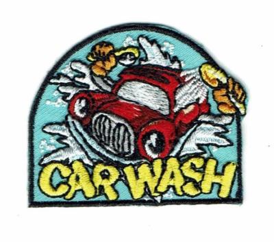 Girl Boy Cub CAR WASH Fundraiser Fun Patches Crests Badges SCOUTS GUIDE red car