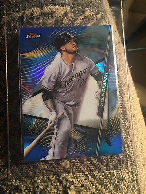 2020 Topps Finest YASMANI GRANDAL BLUE Wave Refractor #120/150 WHITE SOX MINT+