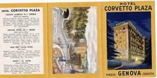 C1890-DEPLIANT, HOTEL CORVETTO PLAZA, PIAZZA GENOVA CORVETTO, ANNI '60 (?)