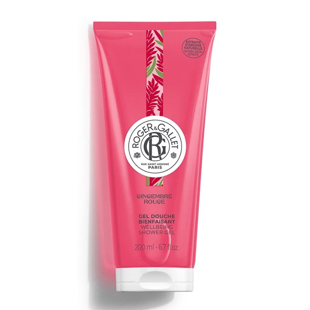 Roger&Gallet Gingembre Rouge - Gel Doccia Bacche Rosa Zenzero Benzoino, 200ml