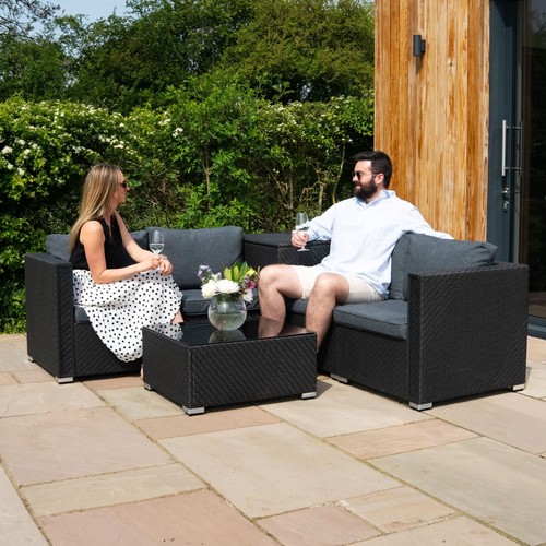 Rattan Modulares Gartenmöbel-Set mit Sofa, Tisch und Aufbewahrungsbox - Bild 164 von 207