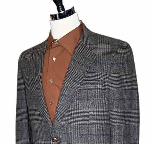 Alan Michael Herren Größe 40R Wolle Seide Kamelhaar Sport Mantel Blazer Jacke Braun