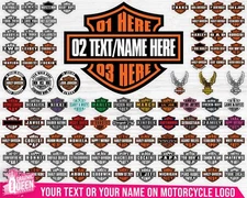 Personalized Harley Davidson style logo Custom digital file Cricut SVG PNG DXF