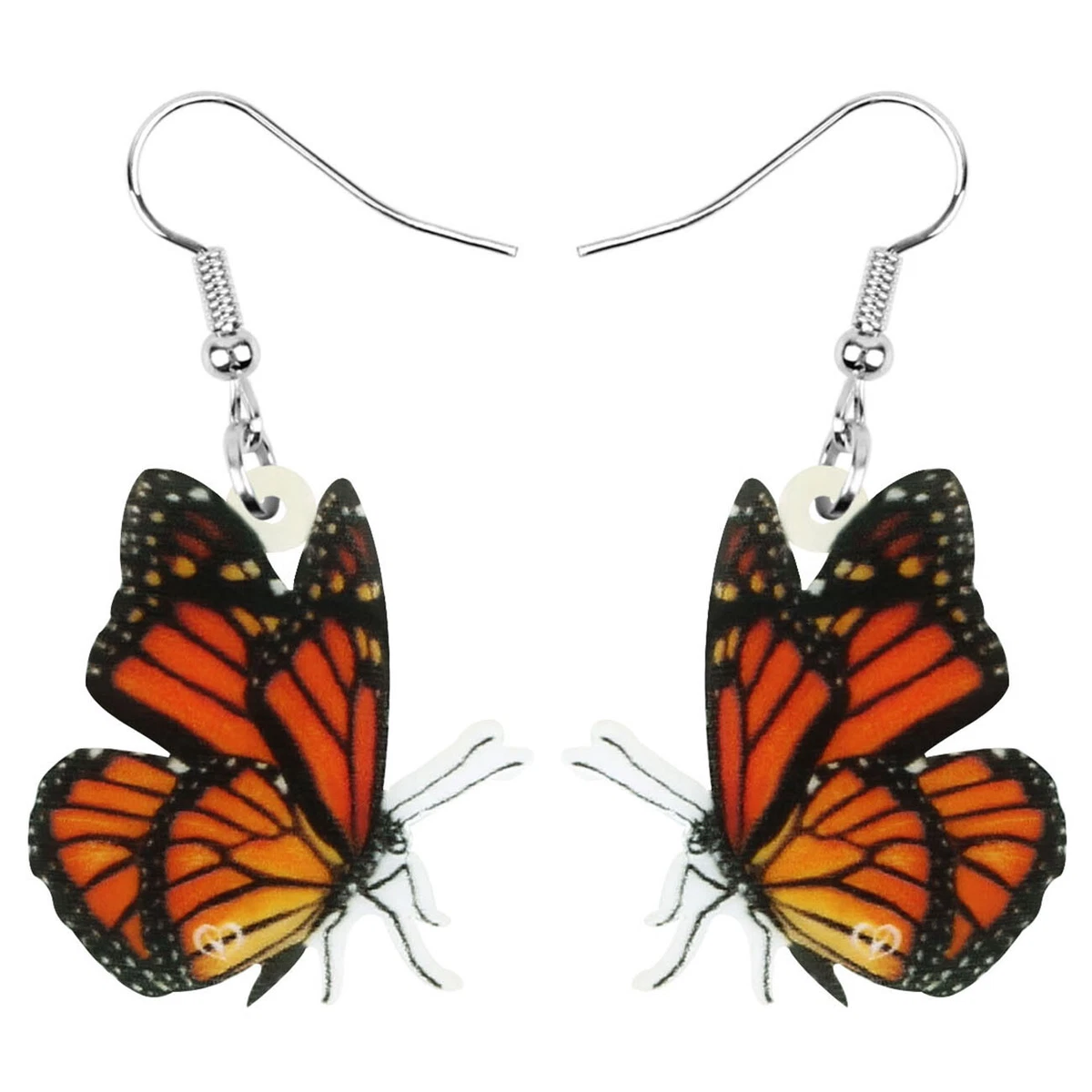 NEW: Monarch Butterfly Earrings, Sterling Silver and Amber Butterfly I –  SilverfireUK