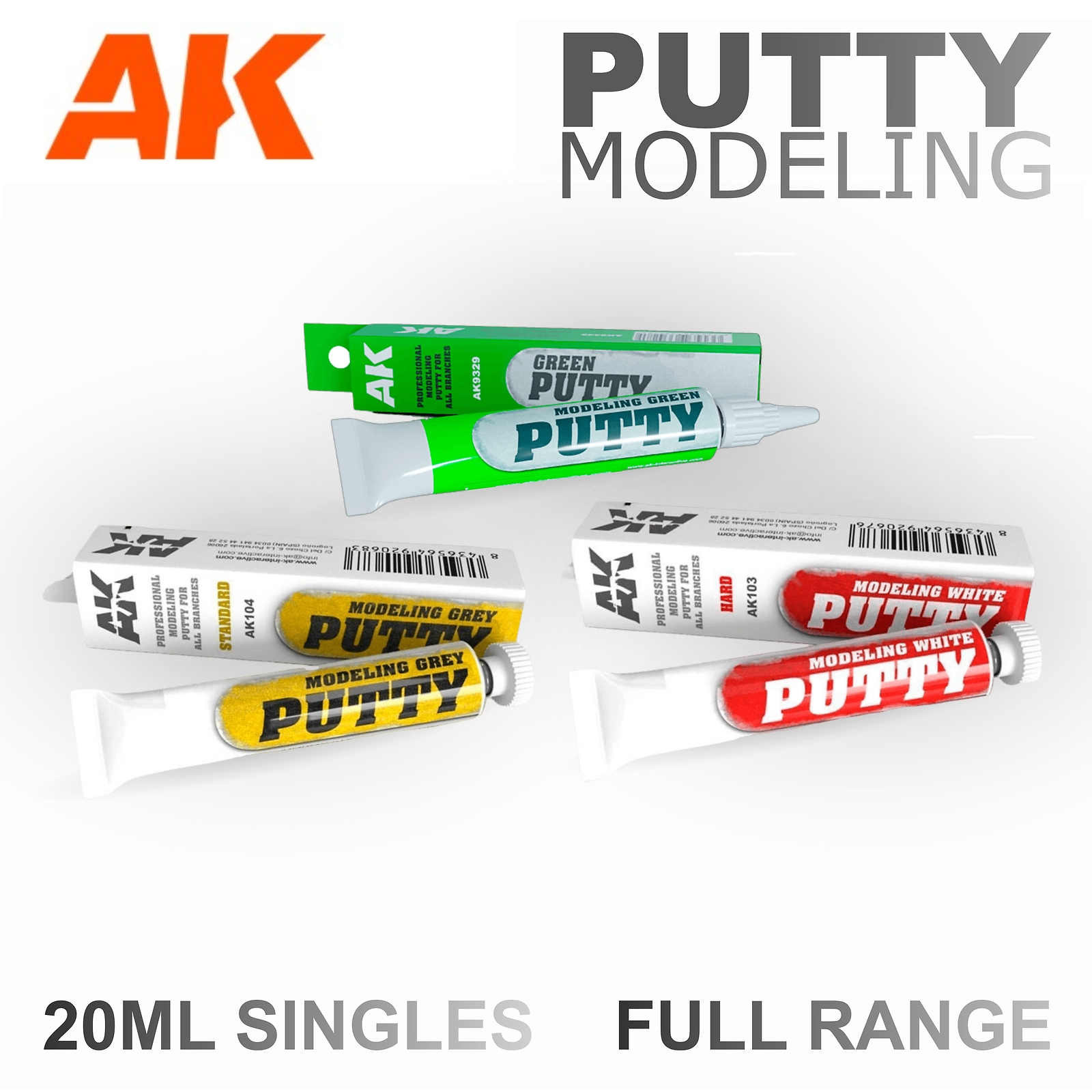 AkInteractive Modeling Putty & Gap Filler Full Range (20ml) eBay