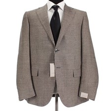 Corneliani NWT Leader Sport Coat Size 54L US 44L in Brown/Black/White Wool Blend
