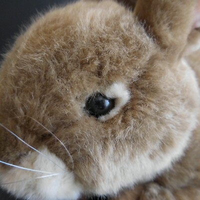 Peluche figurine animal lapin rongeur marron design jouet enfant vintage N5768