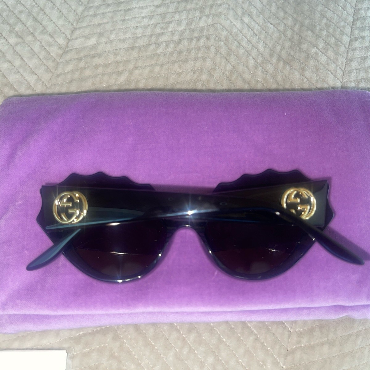 GUCCI SUNGLASSES GG0781S HOLLYWOOD FOREVER CRYSTAL CAT EYE 