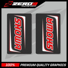 SHOWA UPPER FORK DECALS MOTOCROSS GRAPHICS MX GRAPHICS ENDURO CARBON RED 17