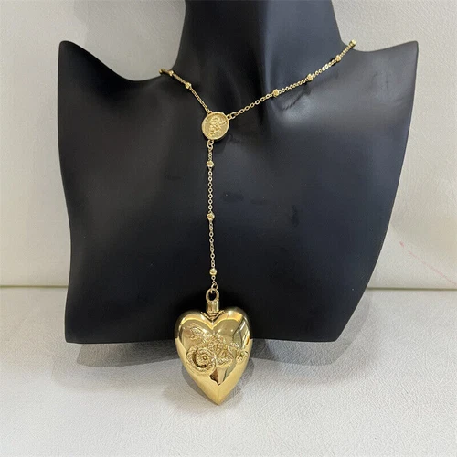 Lana Del Rey Necklace Heart-shaped Spoon LDR Merch Snake Chain Pendant Classic - Picture 3 of 17