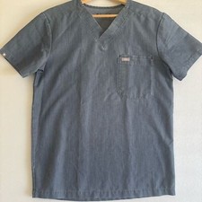Figs Medical Scrub Denim Top Size Small