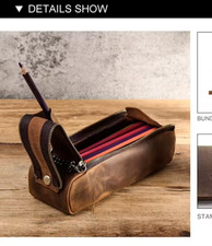 Stiftetui Echt Leder Stiftmappe Federmäppchen Stiftetui Schlampermäppchen