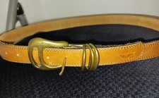 Dockers Belt 1646 Brown Stitched Edge Womens L 32"-34"