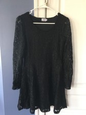 Women's Dress Formal Black Lace Missmoly Small Long Sleeve