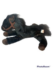 Wells Fargo Pony Legendary Black Horse Plush 14" Stuffed Animal Toy Missing Cape