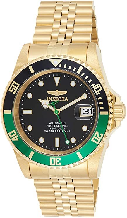 Мужские автоматические часы Invicta Pro Diver с черным циферблатом и 3 стрелками 29184