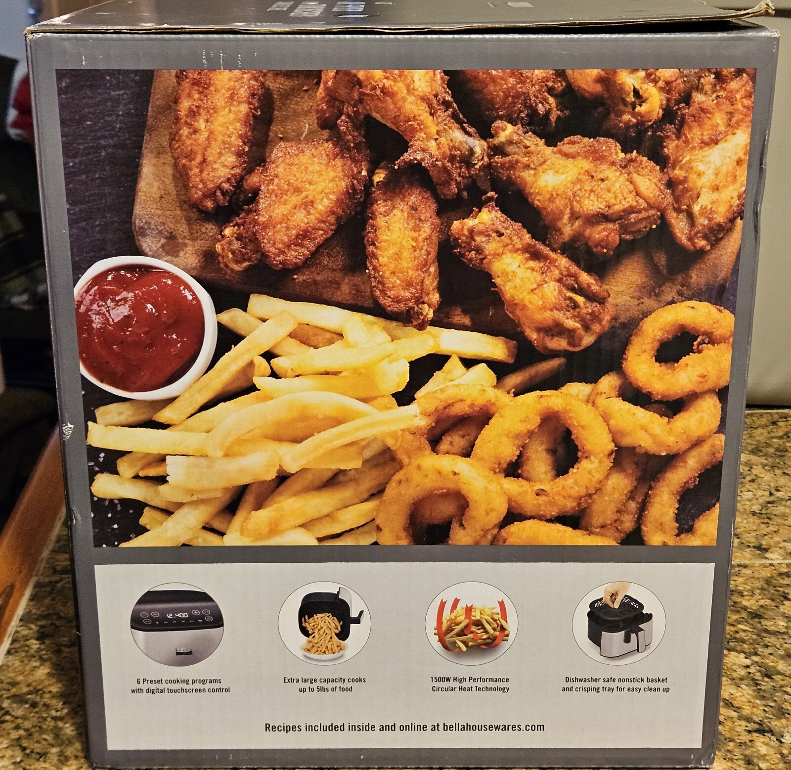NEW Bella Pro Series 6qt. Touchscreen Air Fryer Stainless Finish