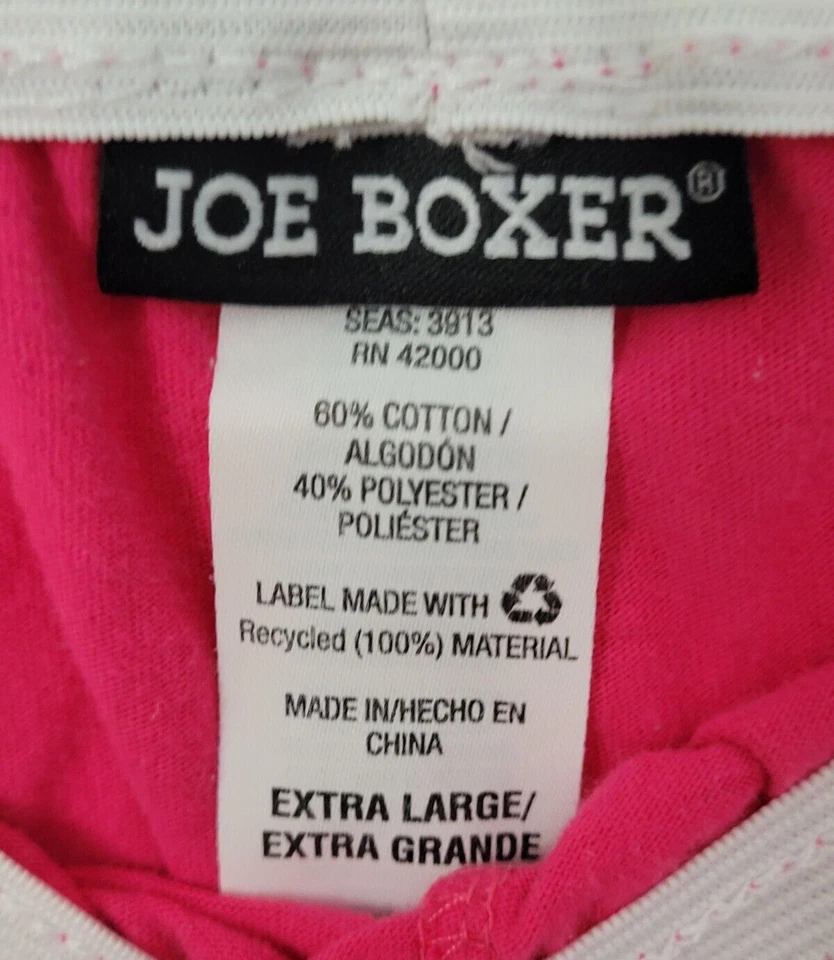Joe Boxer Cheerleading Shorts Womens Size XL Elastic Waist Pink Heart - Изображение 2 из 3
