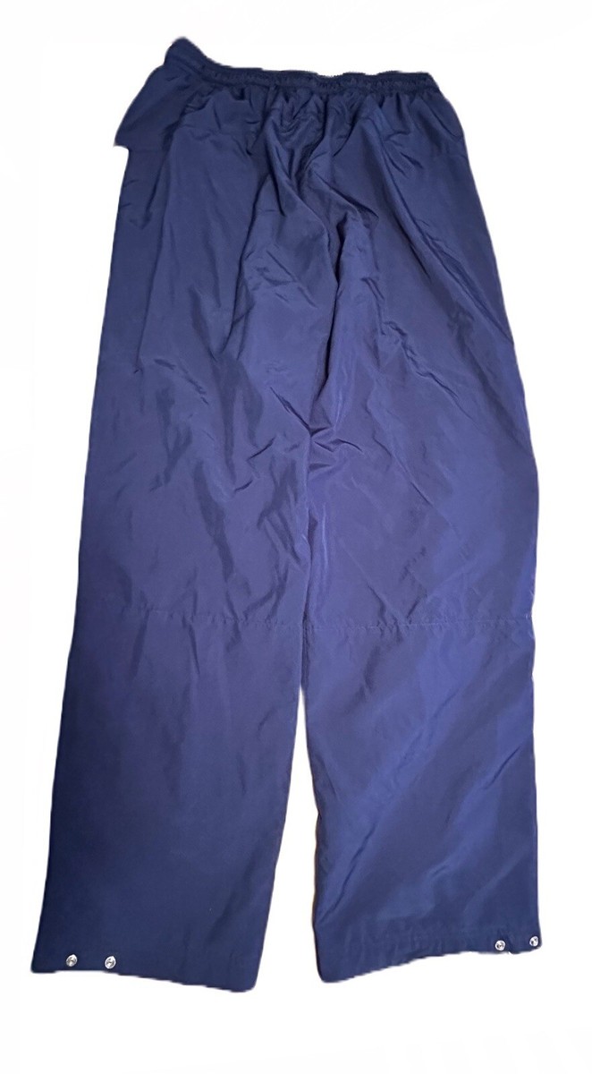 VINTAGE Nike Track Pants Mens L Blue Swoosh Y2K Team Label