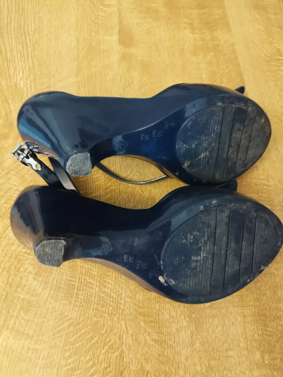 Mel navy wedge shoes size 5 eBay