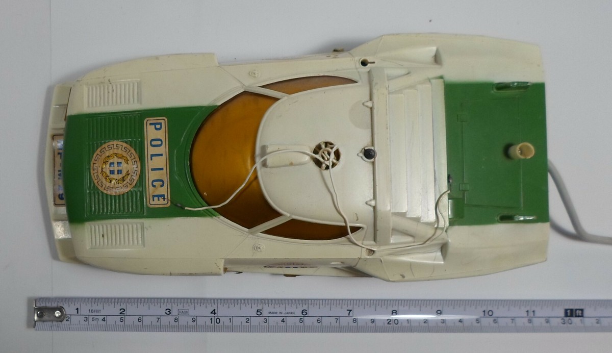MISTER P GREEK VTG 80's B/O MP 29 LANCIA POLICE CAR WIRED R/C
