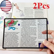 2Pcs Reading Loupe Magnifying Glass 3X Book Page Magnifier Glass Lens US Seller