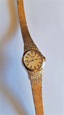 Seiko Womens 1400-0589 Quartz Watch Gold Tone Watch Bracelet