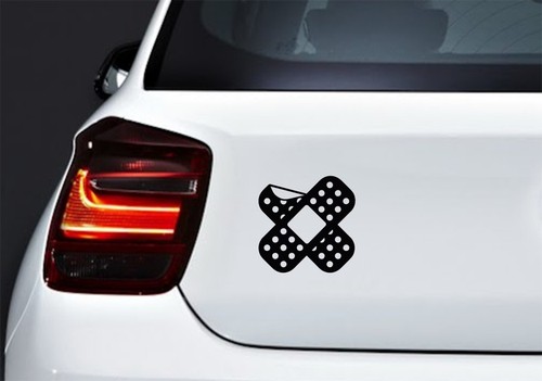 Band Aid Crossed Car Laptop Motorbike Vinyl Decal Sticker - Picture 3 of 10