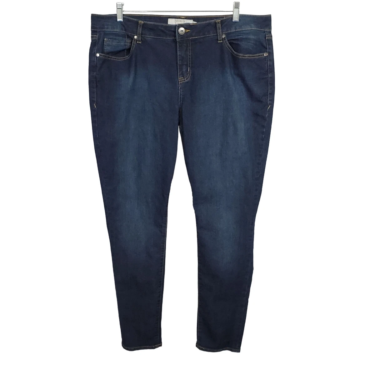 Torrid Size 18 Tall 18T Jeans Stretch Denim 5 Pocket Skinny First at Fit  Blue | eBay