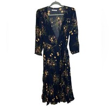 Reformation Melba Floral Wrap Dress Women's Size Medium