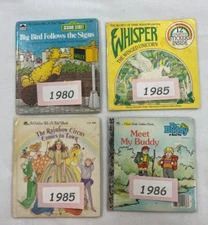 Tell-A-Tale Books plust - BIG BIRD-Raibow Circus-My Buddy-Whisper (1980-1986)