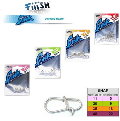 Snap Pesca Fiiish Black Minnow - Clip Forti E Pesanti (40 Pezzi, 10mm) Accessori Made In France