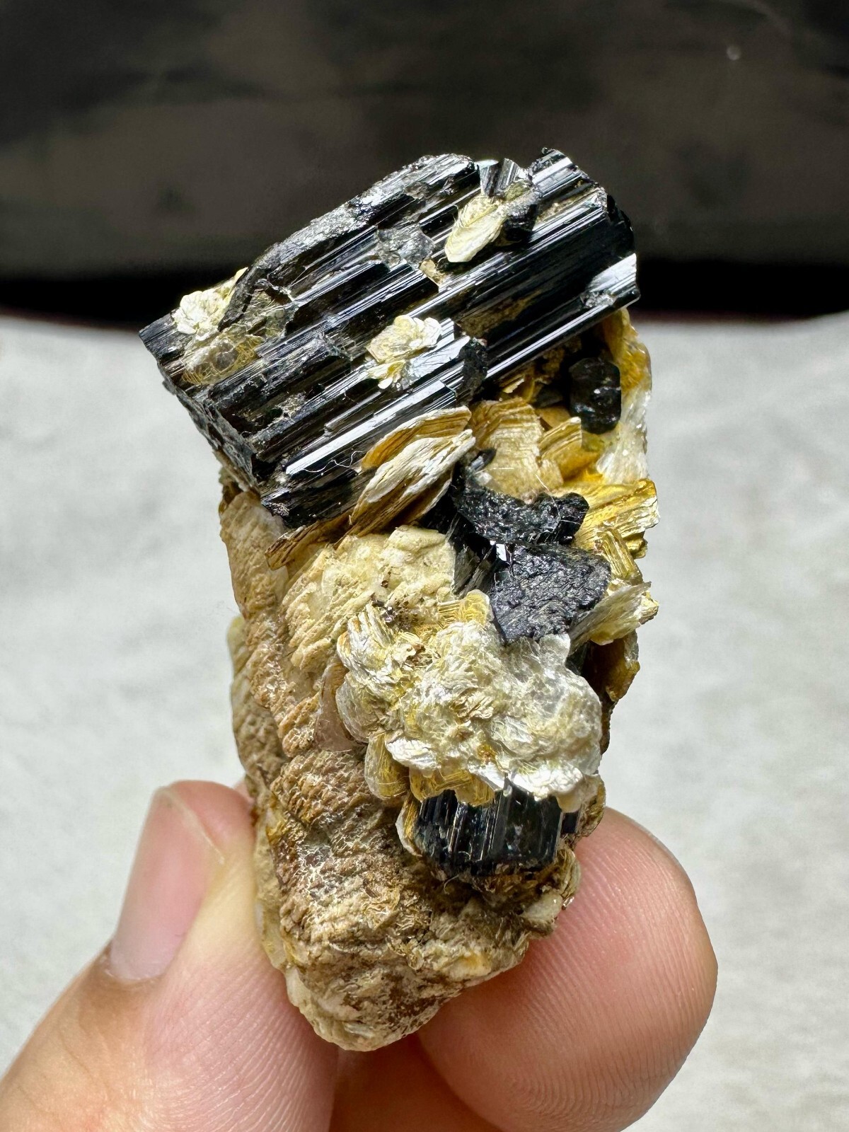 Black Tourmaline Mica Quartz Natural Crystal Specimen 179.05 ct