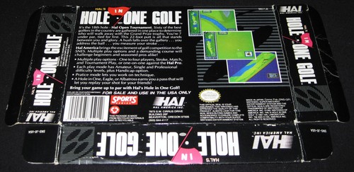 HAL's Hole in One Golf - Box Only (Super Nintendo SNES) Authentic - Picture 2 of 2