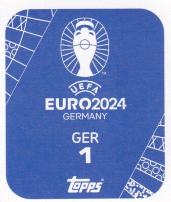 Autocollant Topps Euro 2024 – Emblème Allemagne GER1 – Parallèle Violet – Édition Limitée