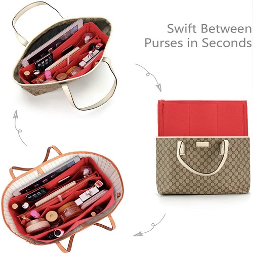 Travel Organizer Handbag Felt Bag Tote Liner Purse Pouch Insert Women 3